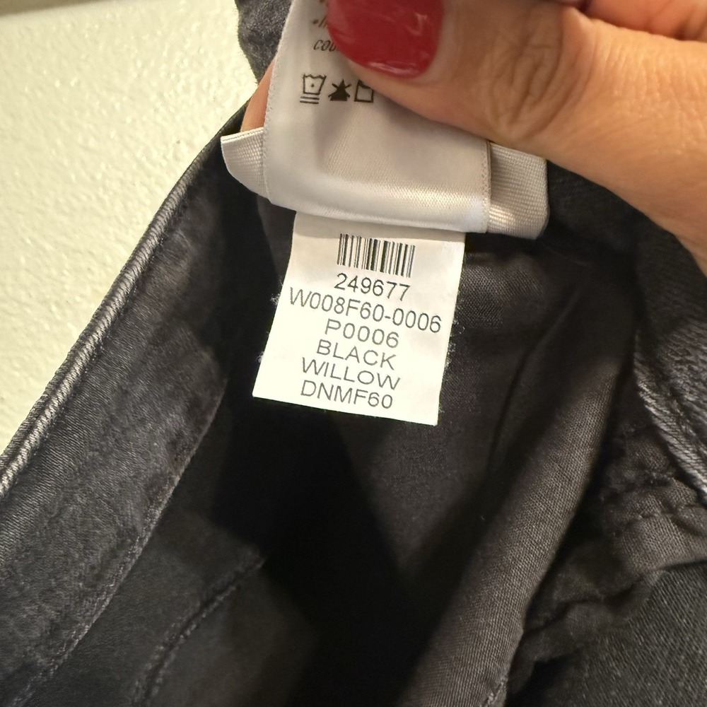 Paige Denim Sarah Slim Leg High Rise Black Willow Jeans Plus Size Women 20W - Picture 8 of 13